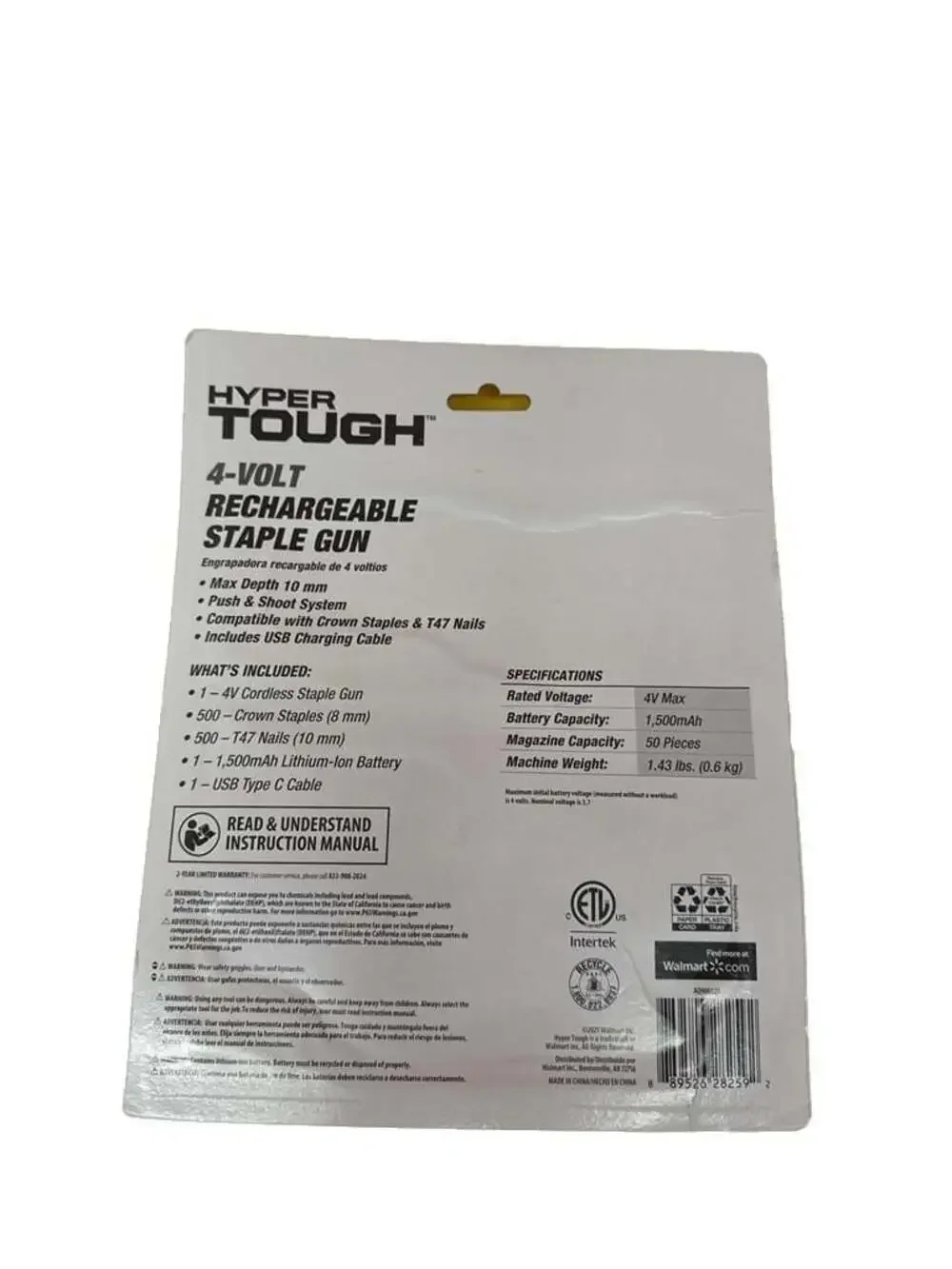 Hyper Tough 4-Volt Lithium-Ion Cordless Rechargeable Staple Gun - Picture 4 of 6